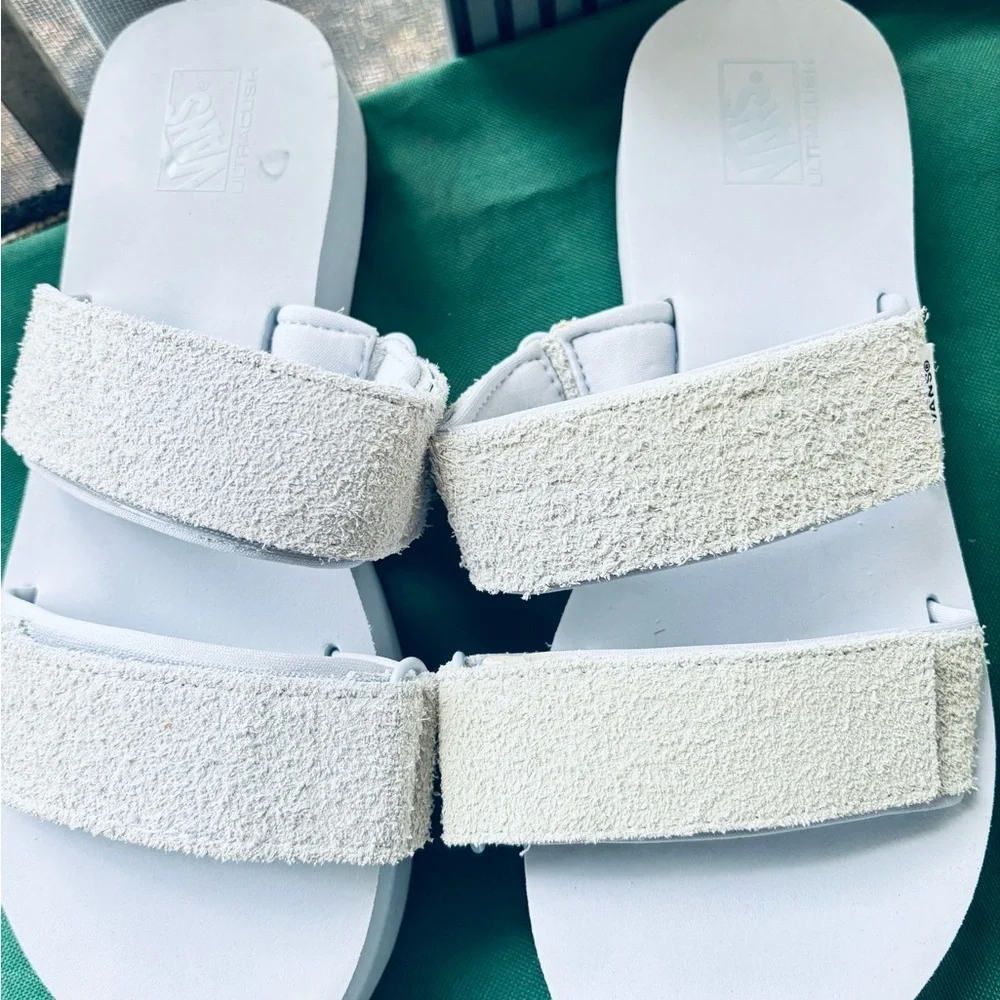 Vans Cayucas Slide Mega Platform sandals with premium suede straps